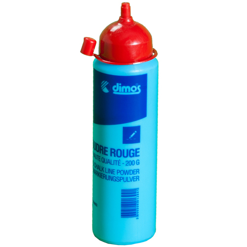 High quality red chalk line powder - 250 g plastic bottle